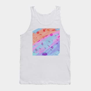 Pink purple watercolor abstract art Tank Top